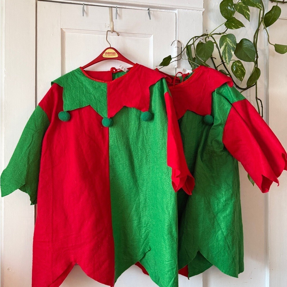 Festive Red and Green Elf Costume (2)